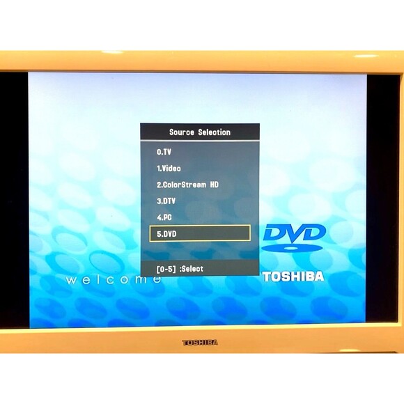 Toshiba 19LV50KW LCD TV DVD Player Combo White HDMI.   Perfect For Gaming!! - Picture 2 of 9